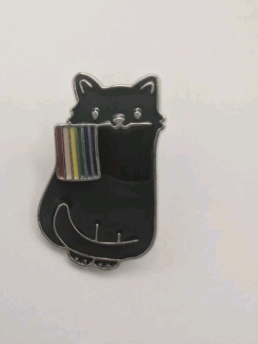 Enamel Pin Pride  Black Cat Pride Flag Brand New LGBT Jewelry